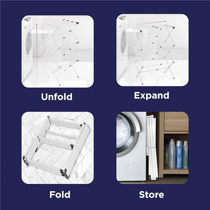 BLACK+DECKER 3 Tier Expandable Collapsing Foldable Laundry Rack - Image 7