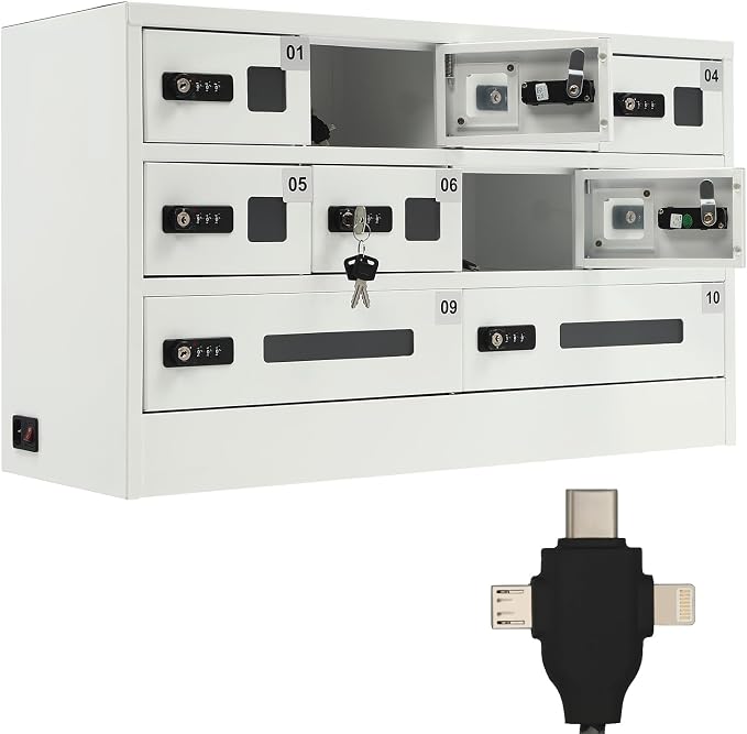10 Slot Cellphone Charging Station Cell Phone Locker by juckeyroot