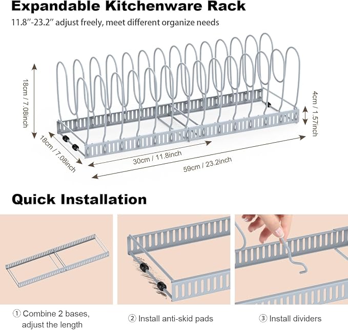 Housolution Pot and Pan Organizer Rack - Image 5