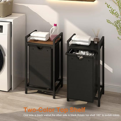 LAATOOREE Laundry Hamper, Two-Color Laundry Basket - Image 2
