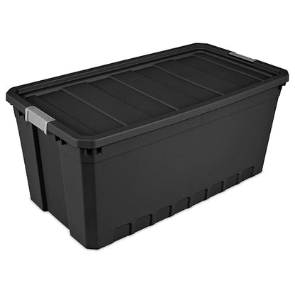 Sterilite 50-Gallon Large Stackable Rugged Industrial Storage Tote Container by Sterilite