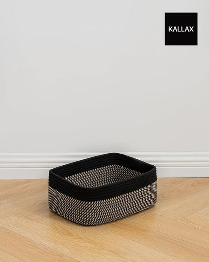 Small Woven Basket, 13.5 x 9.5 x 5 Inches, Storage Basket - Image 9
