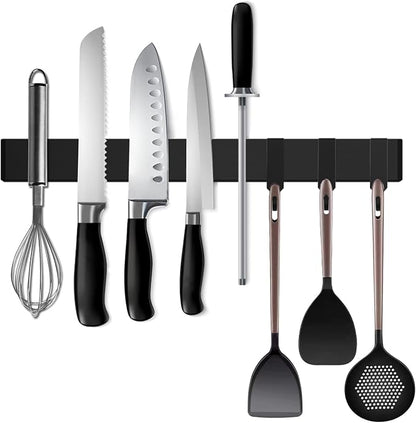 Black Magnetic Knife Strip for Refrigerator by Sublibelief