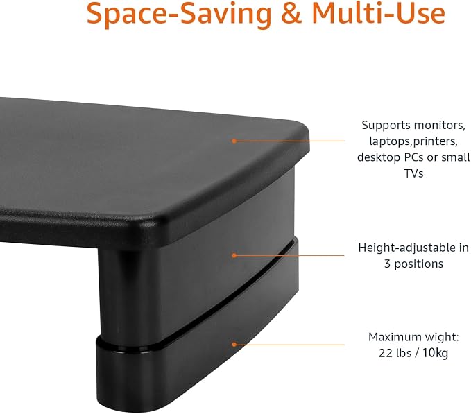 Amazon Basics Height Adjustable Monitor Stand Riser - Image 3