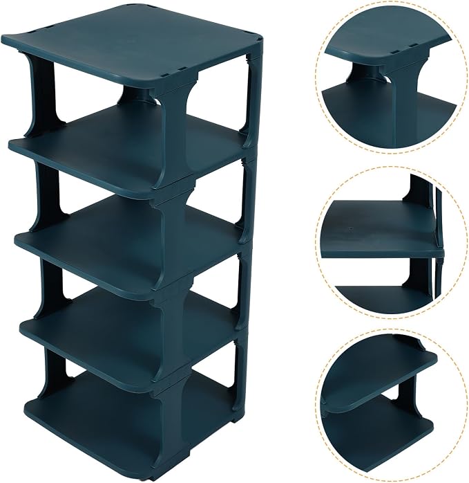 Garneck Multi-layer Plastic Shoe Organizer Rack Sturdy Walkway Storage Shelf - Image 6