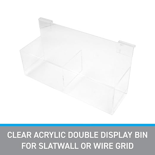 SSWBasics Clear Acrylic Double Display Bin - Image 3