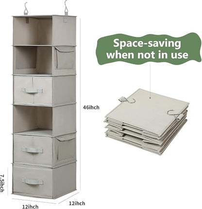 6-Shelf Hanging Closet Organizer - Image 2