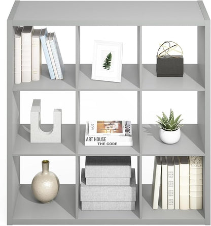 Furinno Simple Cube Storage Organizer, 9-Cube Display Shelf, Open Back Shelving - Image 6