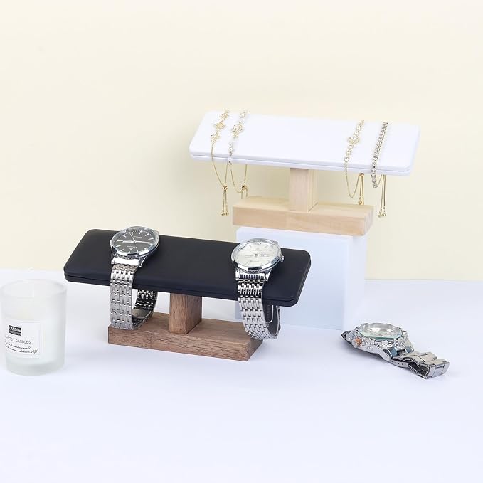 Wooden Watches Display Stands Base Watch Necklace Bracelet Organizer Rack - Image 5