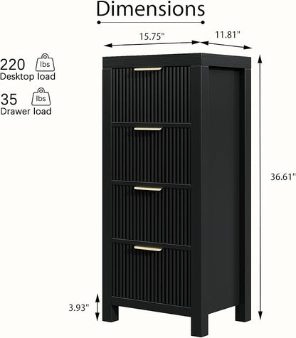 Modern Solid Wood Chest of Drawers, Dresser Organizer - Image 2