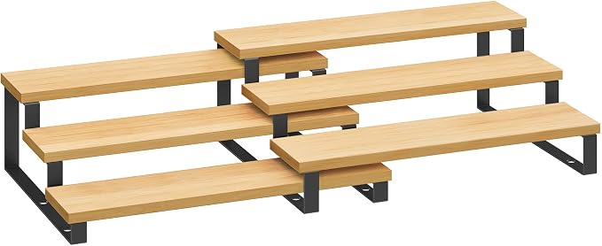 SONGMICS Display Risers, 3-Tier Cupcake Stand Holder, Spice Rack, Shelf Risers by SONGMICSbySONGMICSHOME