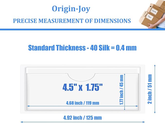 Origin-Joy 25 PCS Self-Adhesive Index Label Pockets - Image 2