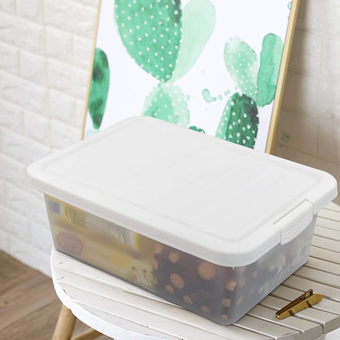 14 Quart Clear Storage Box, Underbed Plastic Latch Box - Image 9