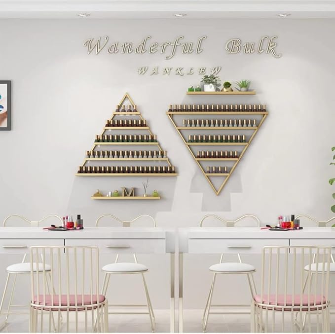 Wall Mounted Shelf Nail Polish Bottle Display Rack, Triangular Essential Oil by Unknown