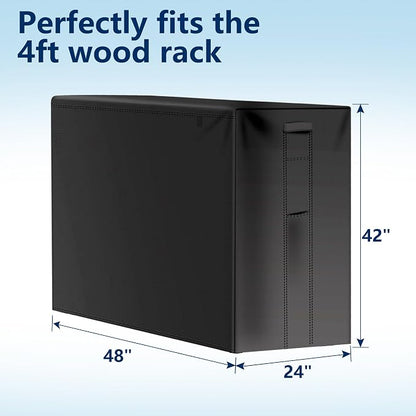 AMAGABELI GARDEN & HOME 4ft Firewood Log Rack Cover Outdoor Heavy Duty wood - Image 6