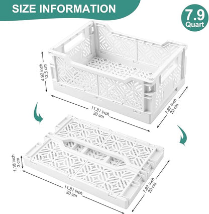 6 Pack Collapsible Storage Bins, Stackable Plastic Storage Bins - Image 2