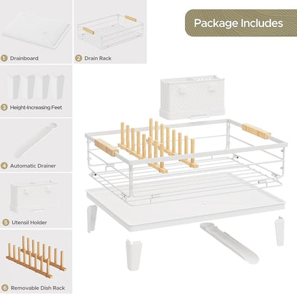 JYPS Dish Drying Rack for Kitchen Counter Decor - Image 7