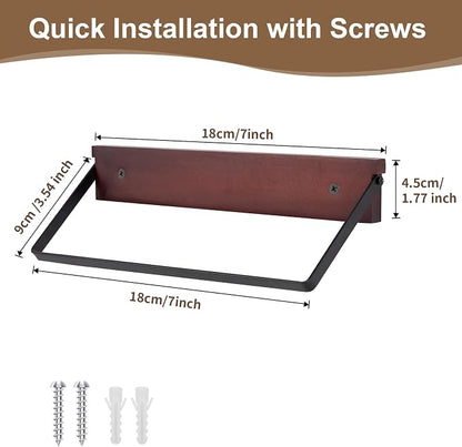 2-Pack Wall Mounted Shoe Rack, Wooden & Metal Foldable Shoe Rack - Image 2