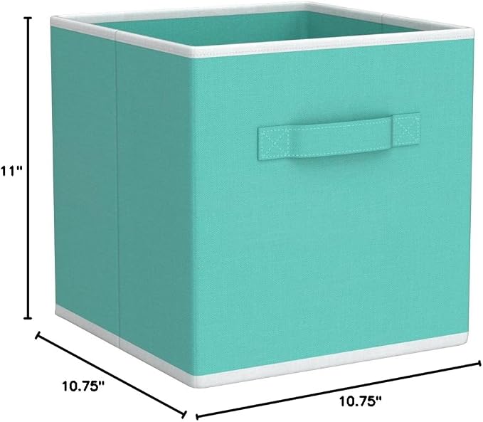 Simple Houseware Foldable Cube Storage Bins, 11-Inch Turquoise - Image 7