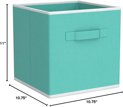 Simple Houseware Foldable Cube Storage Bins, 11-Inch Turquoise - Image 7
