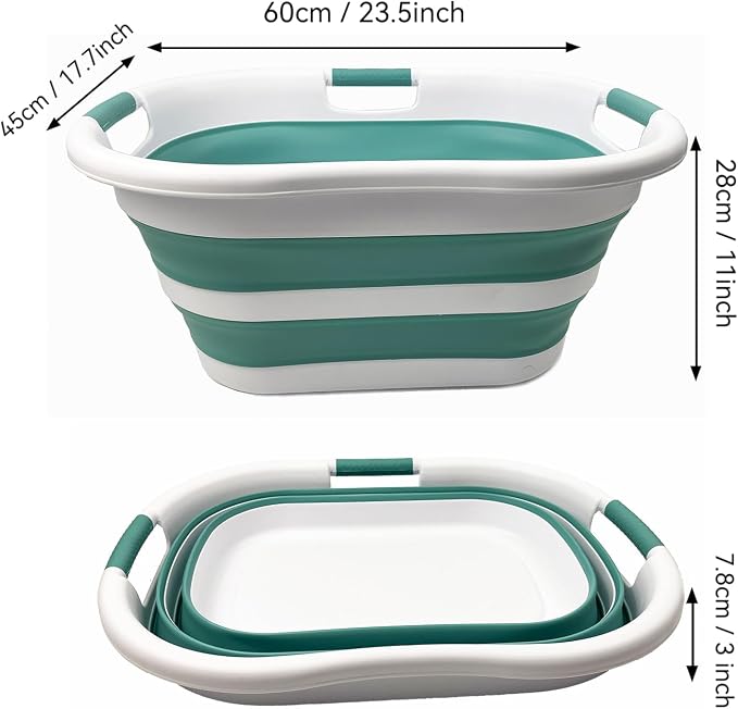 SAMMART 40L Collapsible Plastic Laundry Basket - Image 7