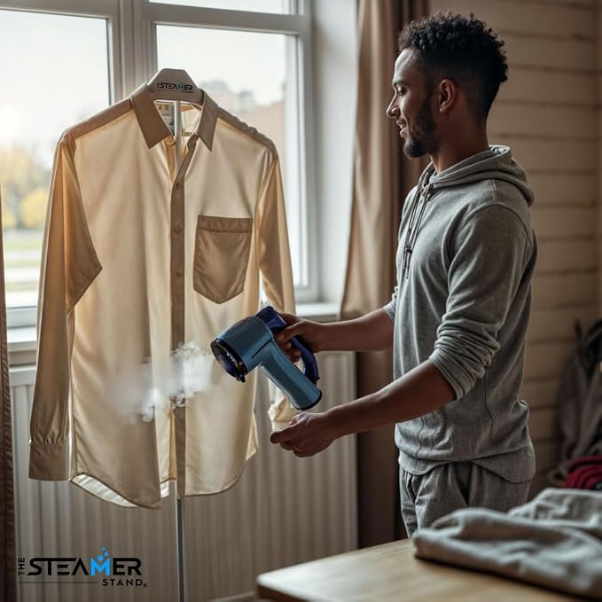 Deluxe | Adjustable Standing Garment Steaming Rack - Image 10