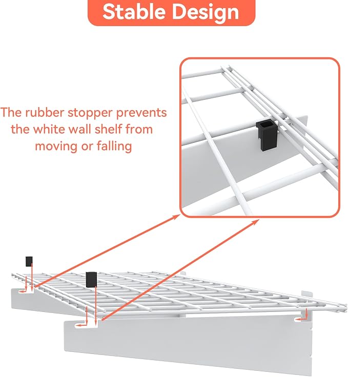 TORACK 2 Pack Garage Storage Wall Shelves - Image 4