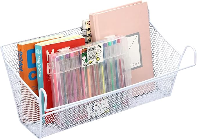 2 pcs Hanging metal mesh bedside storage basket， student dormitory bed storage - Image 5