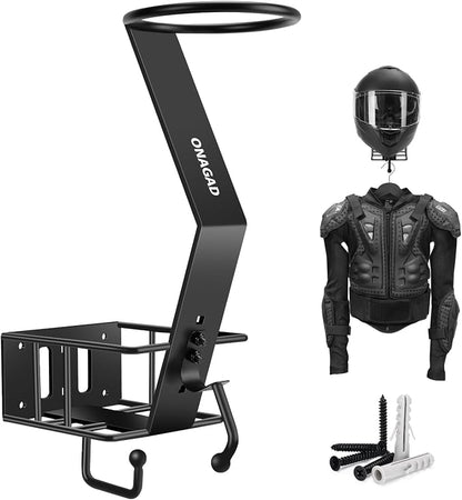 Wall Mount Motorcycle Helmet Rack by ONAGAD