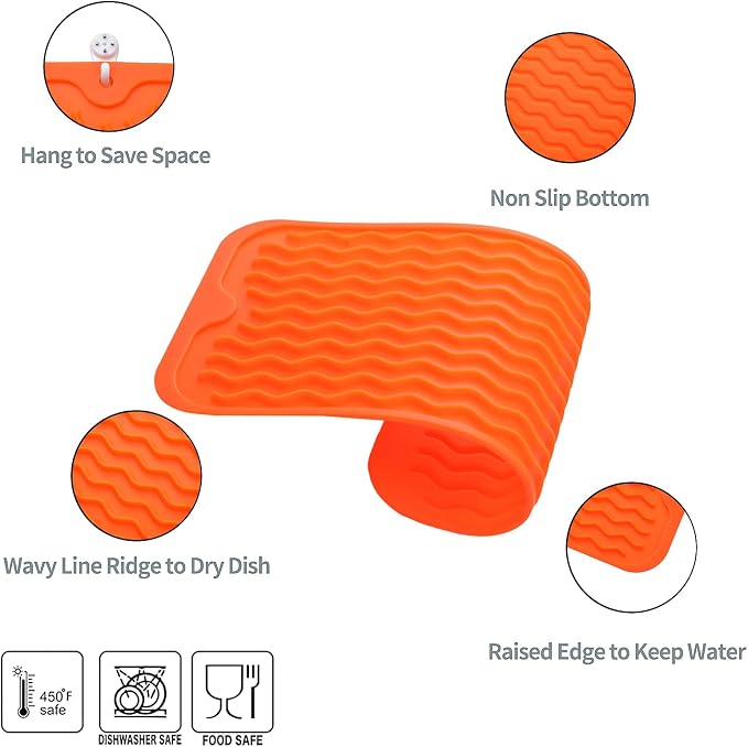 Silicone Dish Drying Mat for Multiple Usage, Easy clean, Eco-friendly, - Image 4