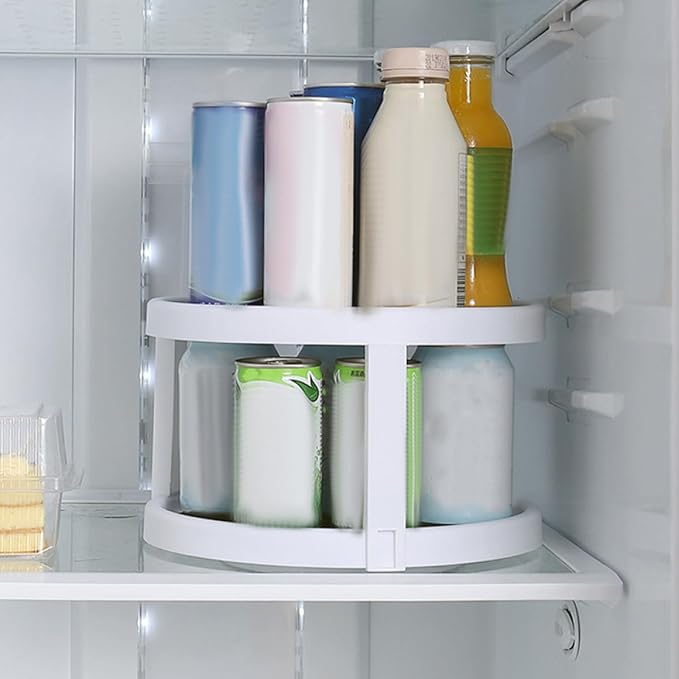 Garneck Rotating Spice Rack and Makeup Organizer Double Tier Kitchen Storage - Image 4