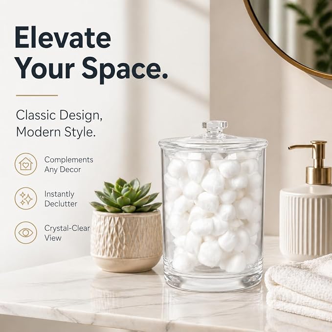 ForPro Clear Acrylic Apothecary Jar - Image 6