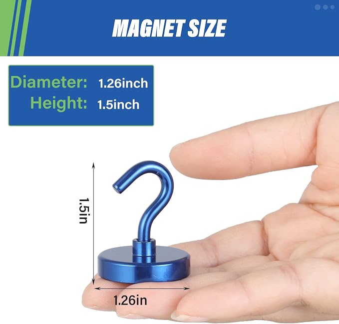 Neosmuk Magnetic Hooks, Heavy Duty 130lb+ Strong Magnet Hook - Image 4