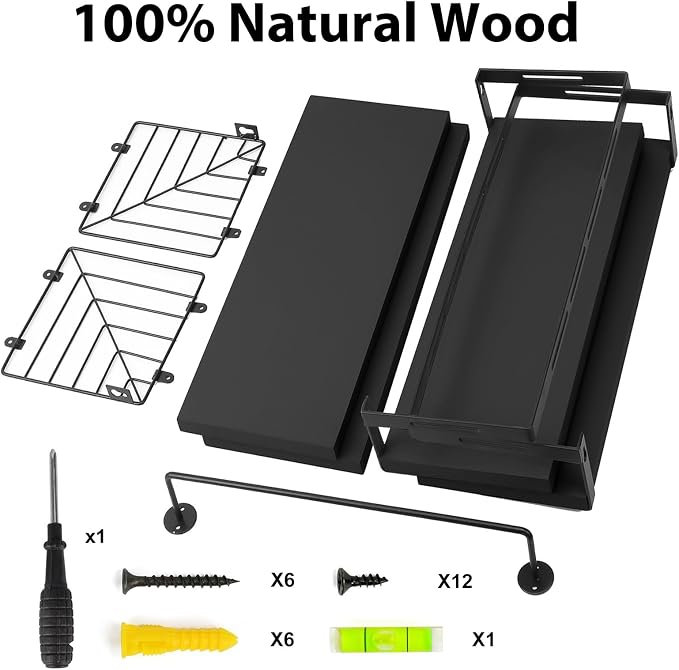Fixwal Wall Mounted Bathroom Shelves Over Toilet | Wall Shelf - Image 4