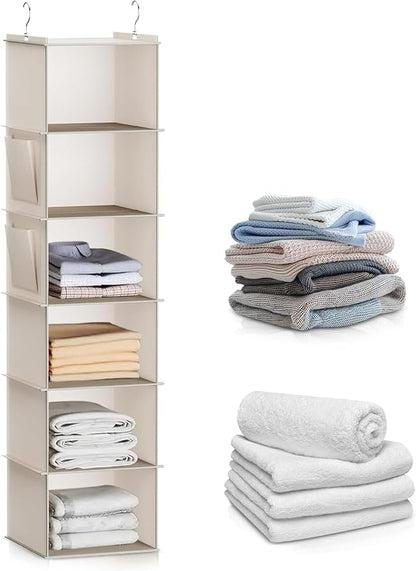 Hanging Closet Organizer 6-Shelf, and Accessories, Closet Organizers and Storage by Clipore