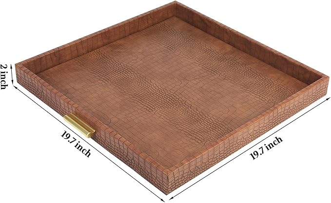 HofferRuffer Elegant Decorative Serving Tray, Coffee Table Serve Tea Coffee or - Image 2
