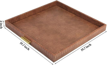 HofferRuffer Elegant Decorative Serving Tray, Coffee Table Serve Tea Coffee or - Image 2