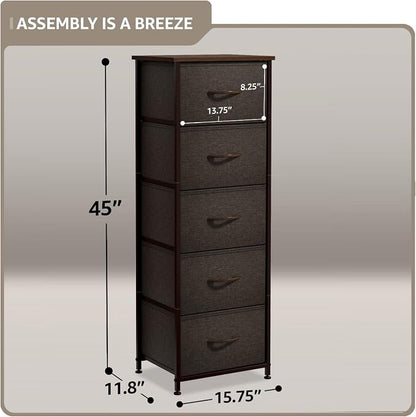 Sorbus Nightstand with 5 Drawers - Image 3