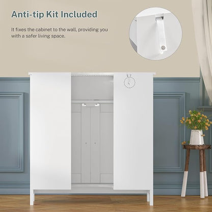 TEENFON Pedestal Sink Storage Cabinet - Image 7