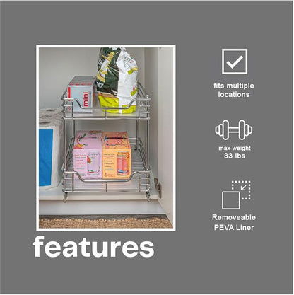 Household Essentials Glidez Chrome-Plated Steel Pull-Out/Slide-Out Storage - Image 6