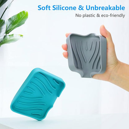 3-Pack Silicone Soap Dish Set – Bar Soap Holder - Image 5