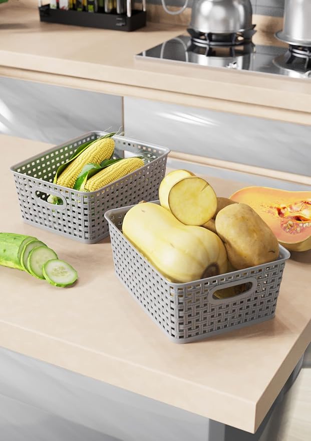 WYT Weave Storage Organizer Baskets, 10.1" x 7.55" x 4.1" - Image 6