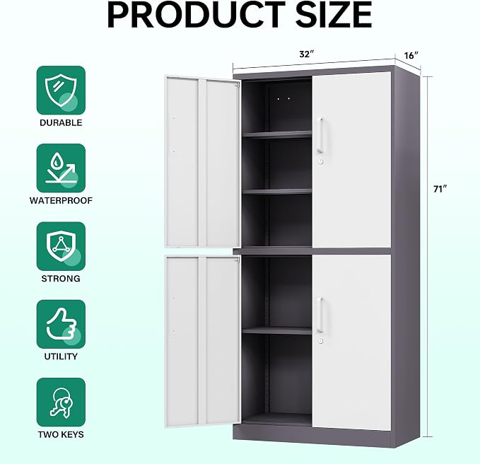 Letaya Metal Storage Cabinet - Image 3