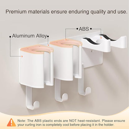 Hair Tool Organizer Wall Mount, Hair Dryer Holder, Curling Iron Storage - Image 5