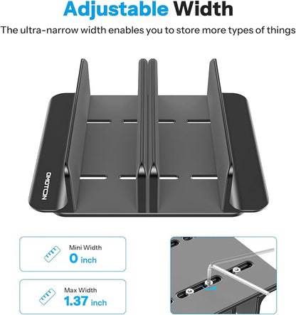 OMOTON Vertical Laptop Stand, Desktop Aluminum Mac Book Stand - Image 2