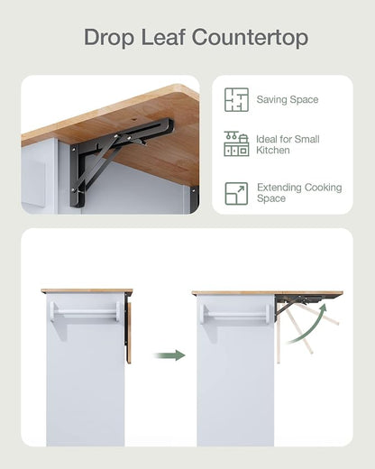 Kitchen Island on Wheels Kitchen Cart - Image 5