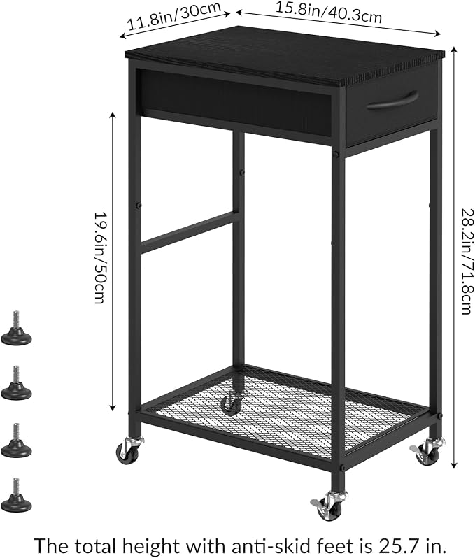 CADUKE 2 Tier Computer Tower Stand Black，PC Stand - Image 2