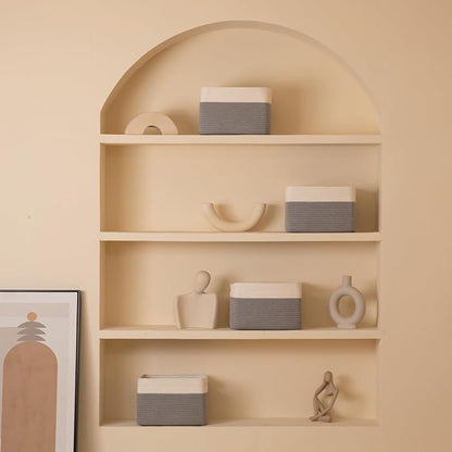 4 Pack Storage Baskets for Organizing, Woven Baskets for Shelves - Image 7