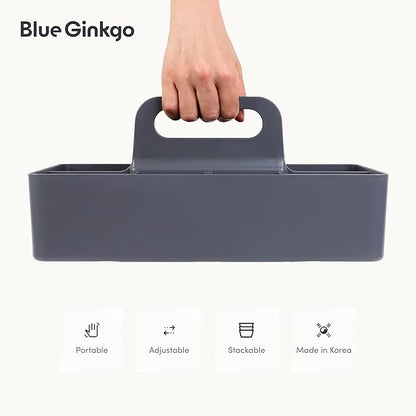 BLUE GINKGO Stackable Organizer Caddy – Korean-Made Portable Tote - Image 5