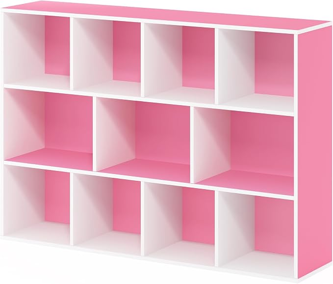 Furinno LUDER Book Shelf, 11-Cube Bookshelf, Reversible Bookcase, 9.4 x 29.1 x - Image 8